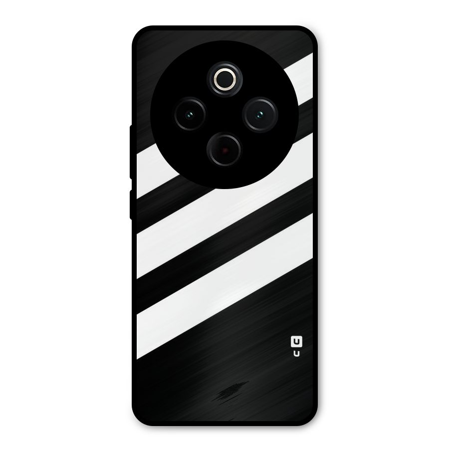 Diagonal Classic Stripes Metal Back Case for iQOO Z10