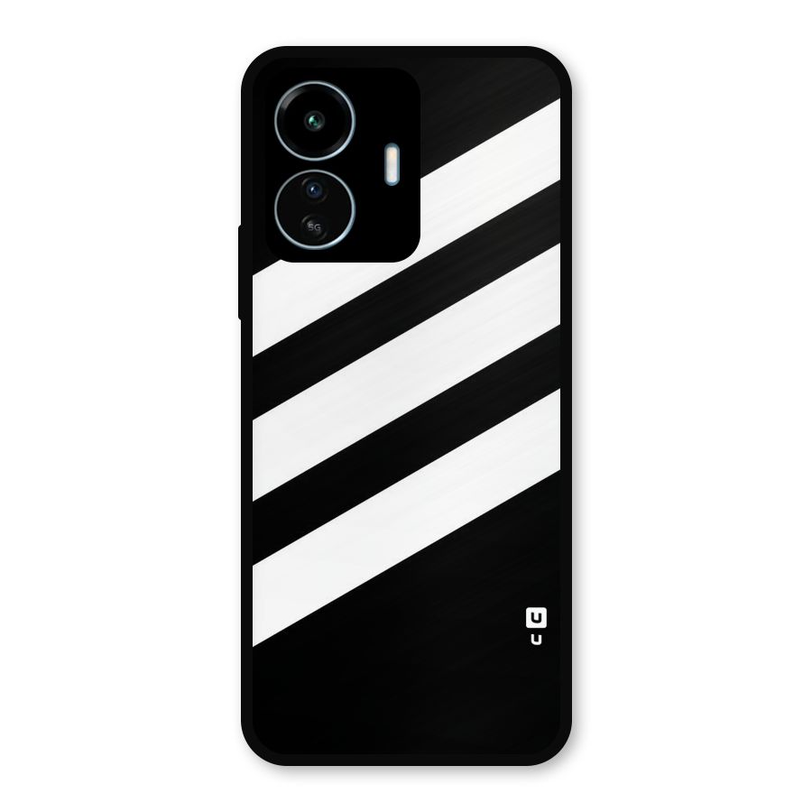Diagonal Classic Stripes Metal Back Case for vivo iQOO Z6 Lite 5G