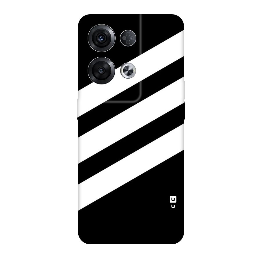 Diagonal Classic Stripes Original Polycarbonate Back Case for Oppo Reno8 Pro 5G