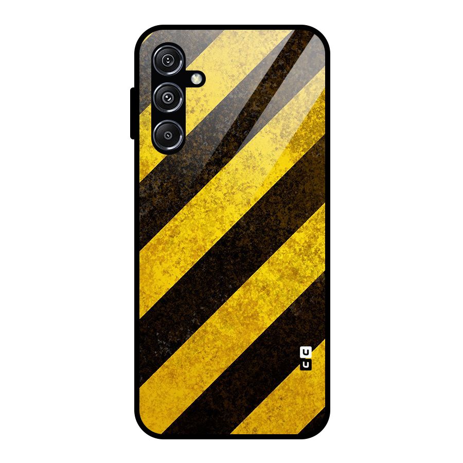 Diagonal Road Pattern Glass Back Case for Galaxy M34 5G
