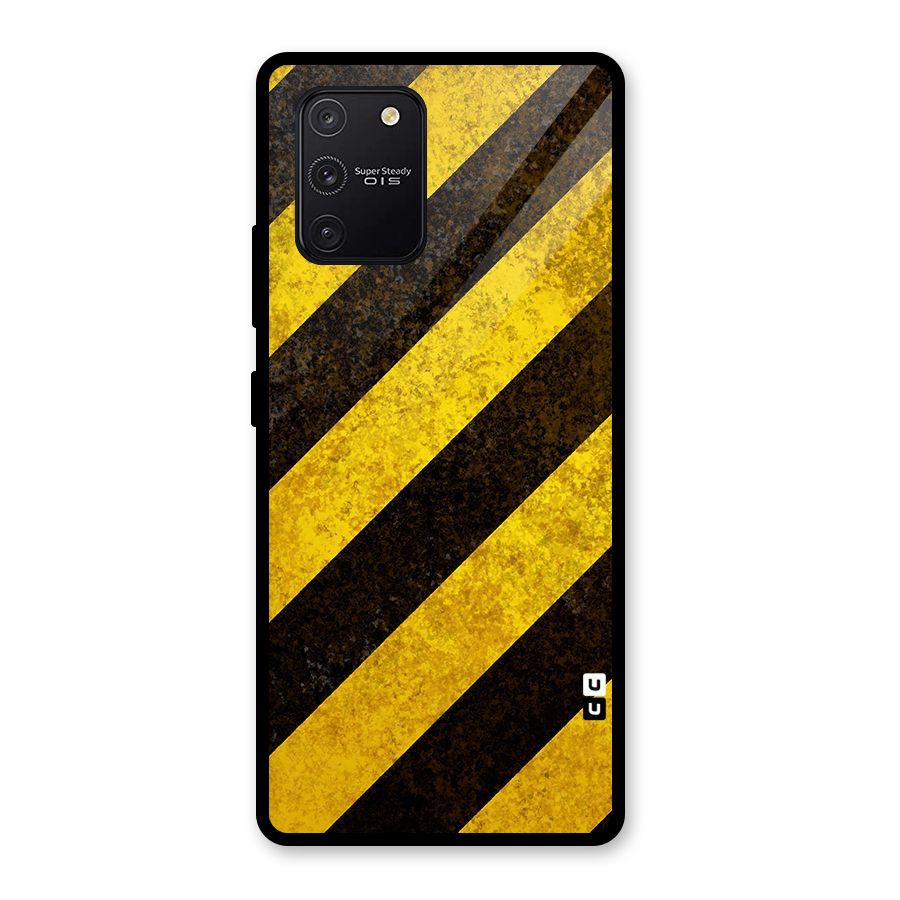 Diagonal Road Pattern Glass Back Case for Galaxy S10 Lite