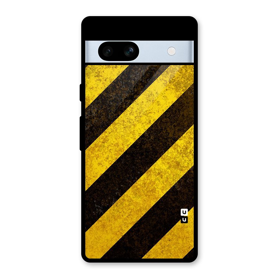 Diagonal Road Pattern Glass Back Case for Google Pixel 7a