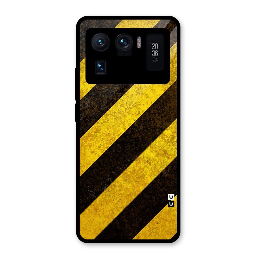 Diagonal Road Pattern Glass Back Case for Mi 11 Ultra