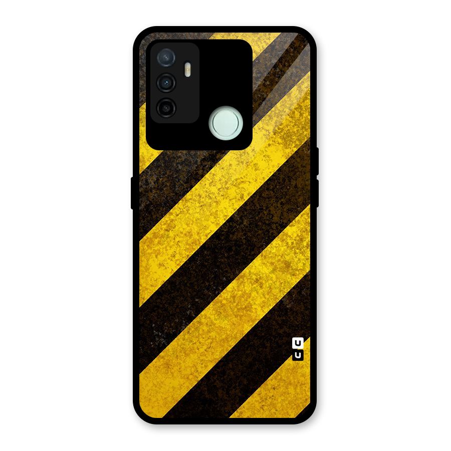 Diagonal Road Pattern Glass Back Case for Oppo A53