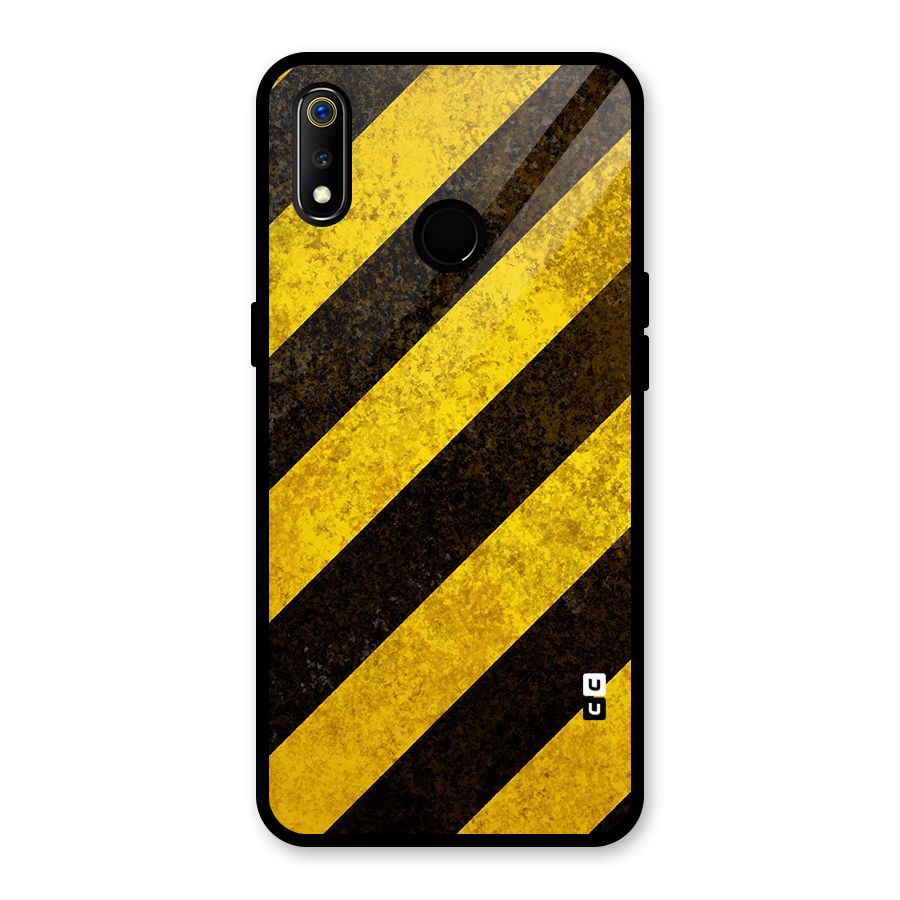 Diagonal Road Pattern Glass Back Case for Realme 3