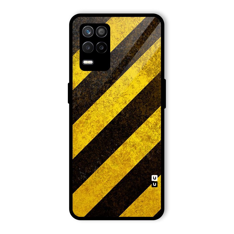 Diagonal Road Pattern Glass Back Case for Realme 8s 5G