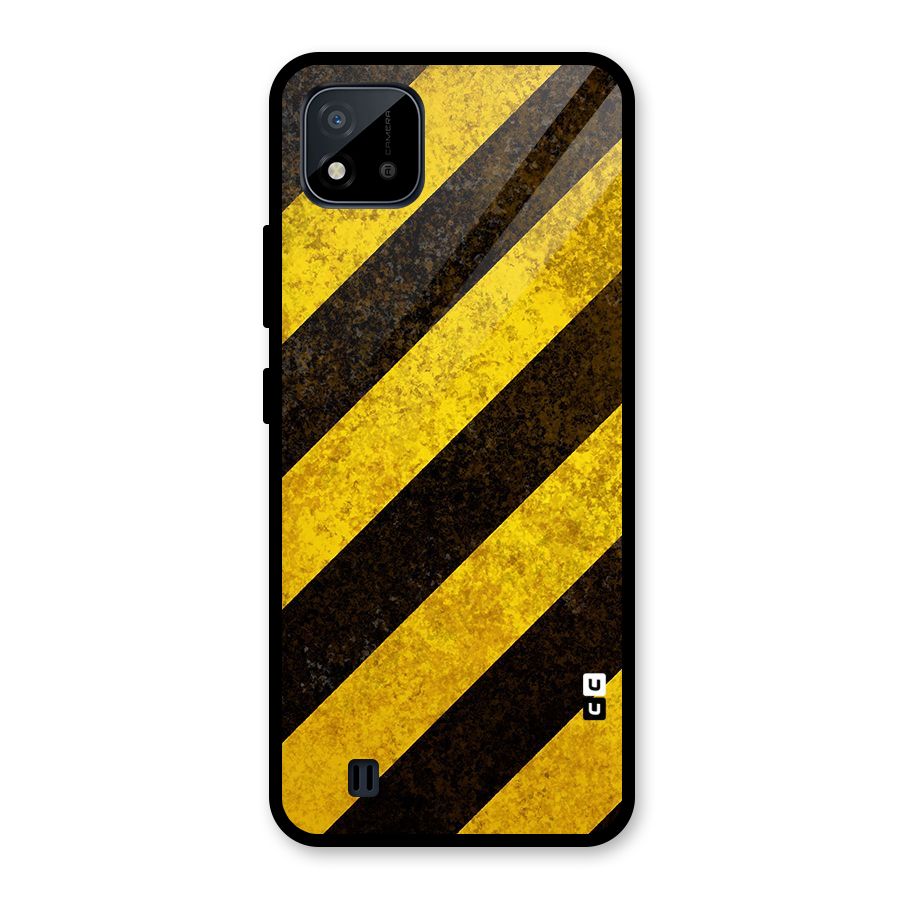 Diagonal Road Pattern Glass Back Case for Realme C11 2021