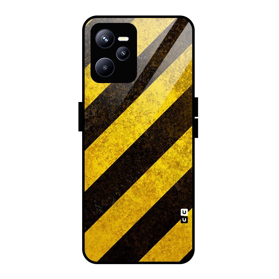Diagonal Road Pattern Glass Back Case for Realme C35
