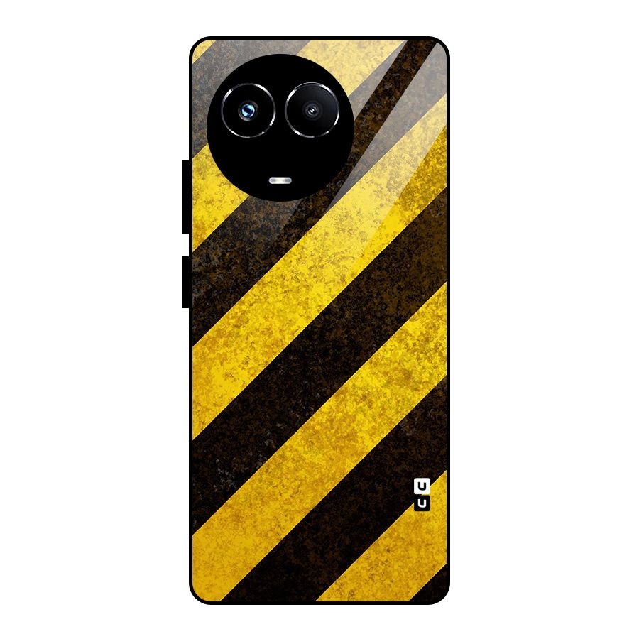 Diagonal Road Pattern Glass Back Case for Realme Narzo 60X