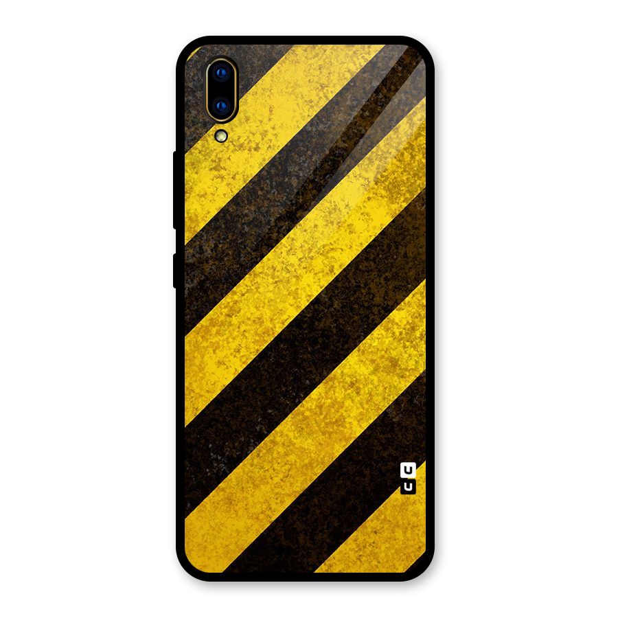Diagonal Road Pattern Glass Back Case for Vivo V11 Pro
