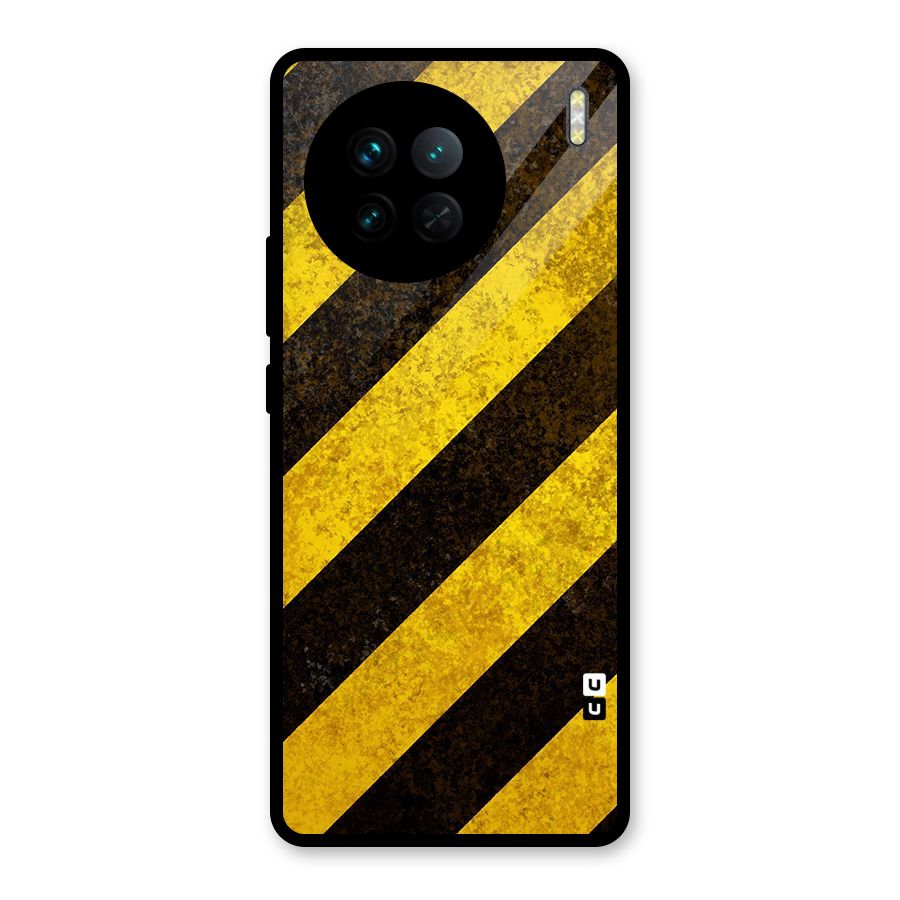 Diagonal Road Pattern Glass Back Case for Vivo X90