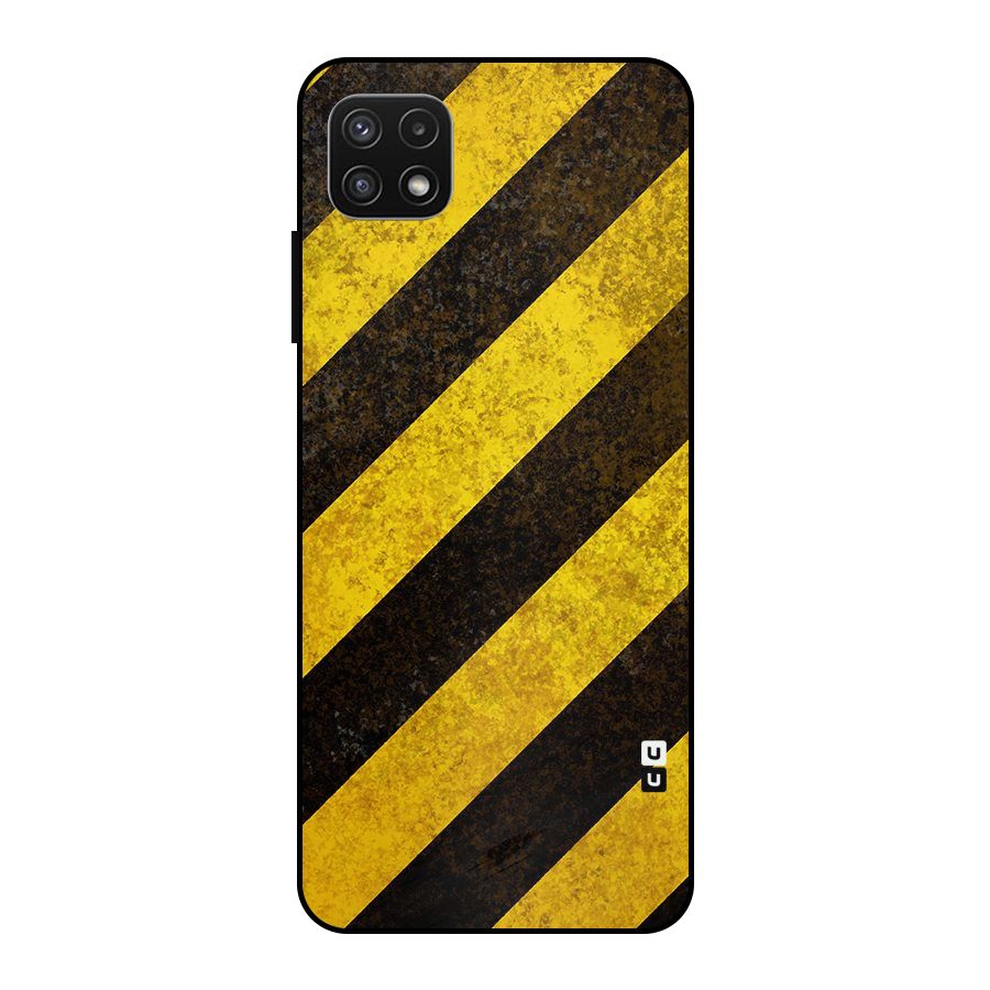 Diagonal Road Pattern Metal Back Case for Galaxy A22 5G