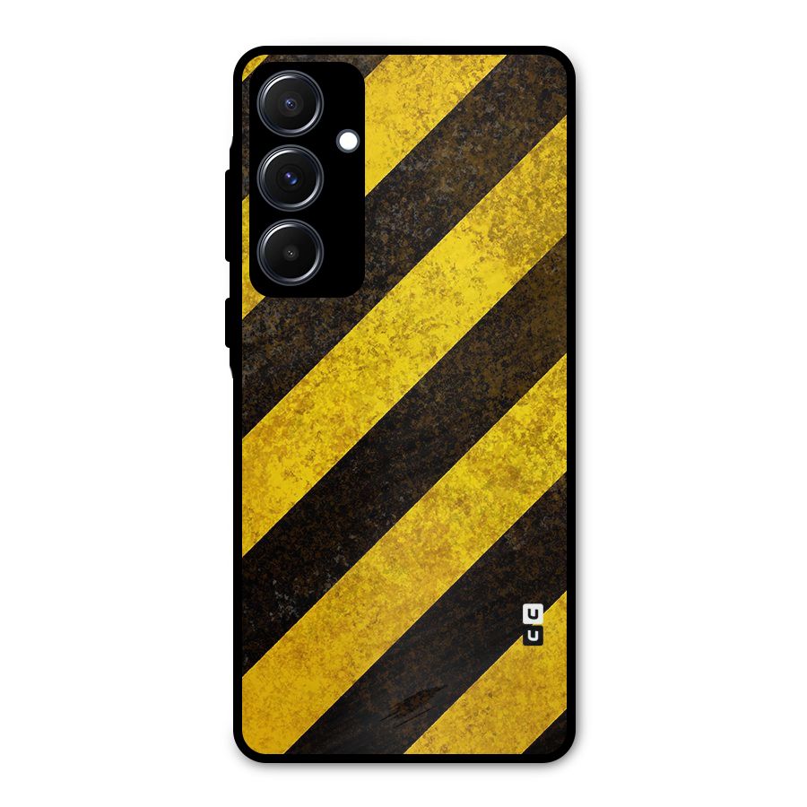 Diagonal Road Pattern Metal Back Case for Galaxy A55