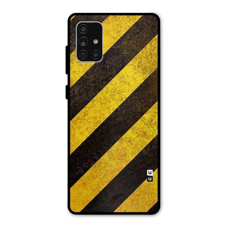 Diagonal Road Pattern Metal Back Case for Galaxy A71