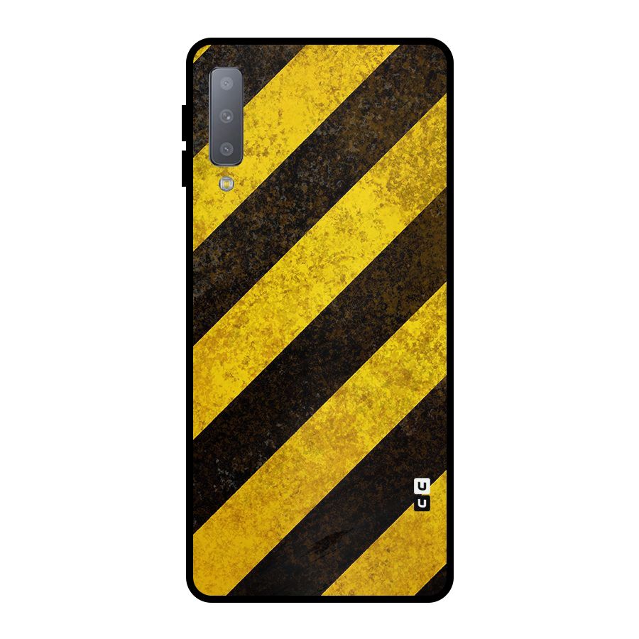 Diagonal Road Pattern Metal Back Case for Galaxy A7 (2018)