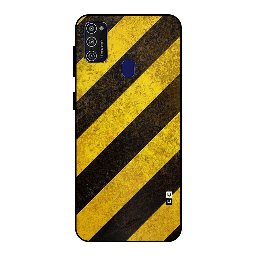 Diagonal Road Pattern Metal Back Case for Galaxy M21