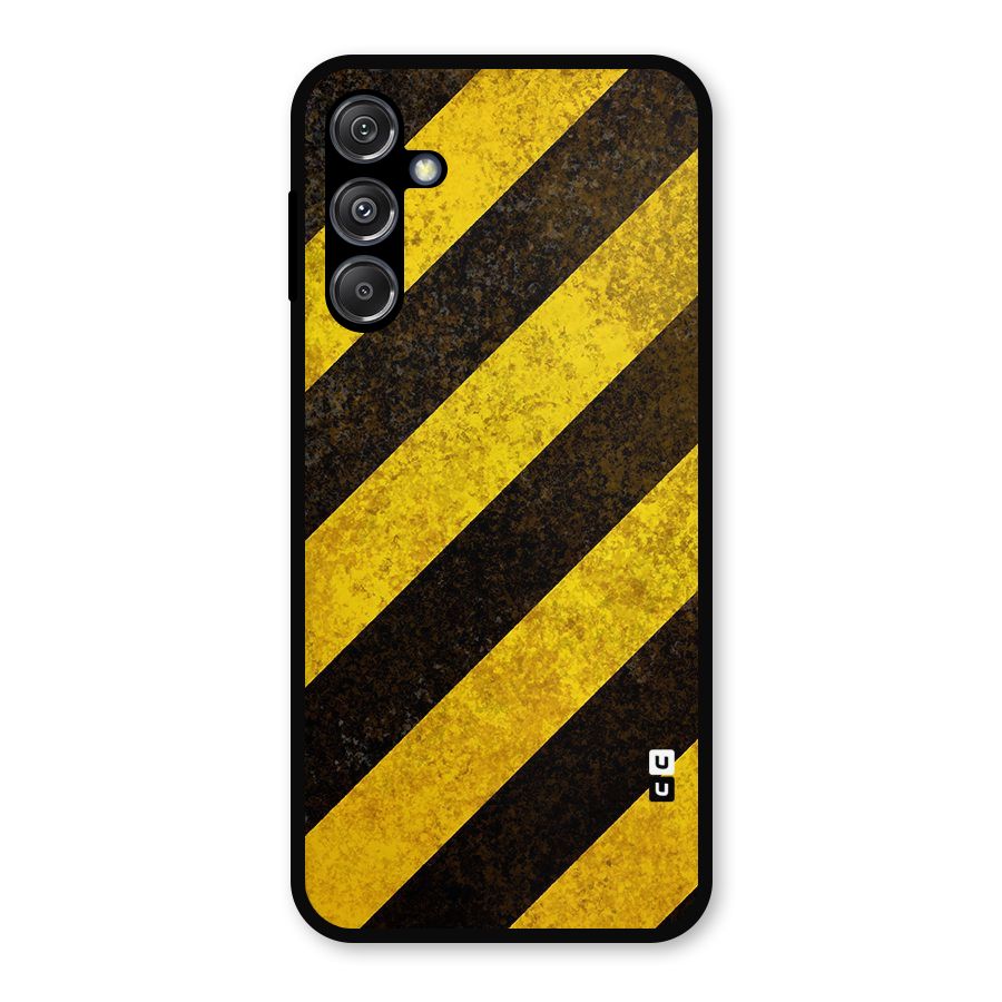 Diagonal Road Pattern Metal Back Case for Galaxy M34 5G