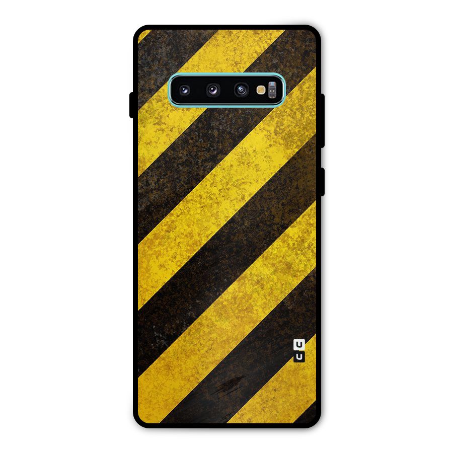 Diagonal Road Pattern Metal Back Case for Galaxy S10 Plus