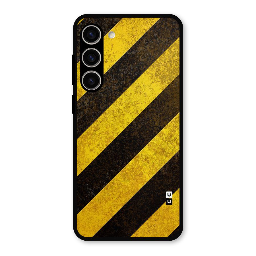 Diagonal Road Pattern Metal Back Case for Galaxy S23 Plus