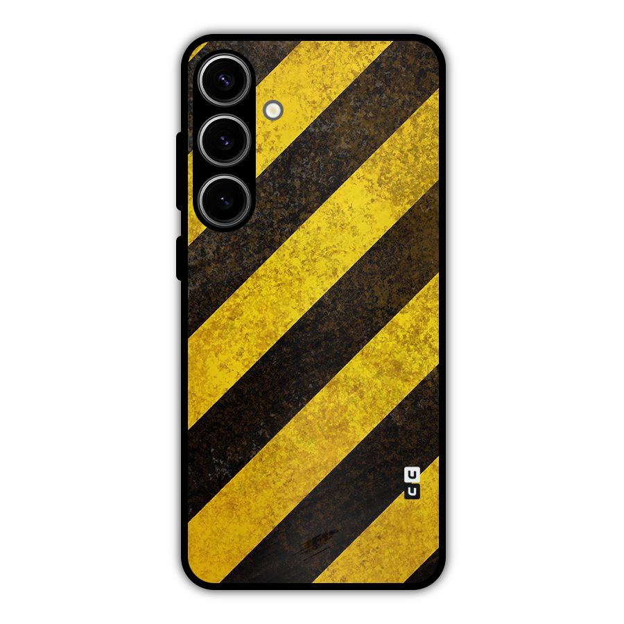 Diagonal Road Pattern Metal Back Case for Galaxy S24 Plus
