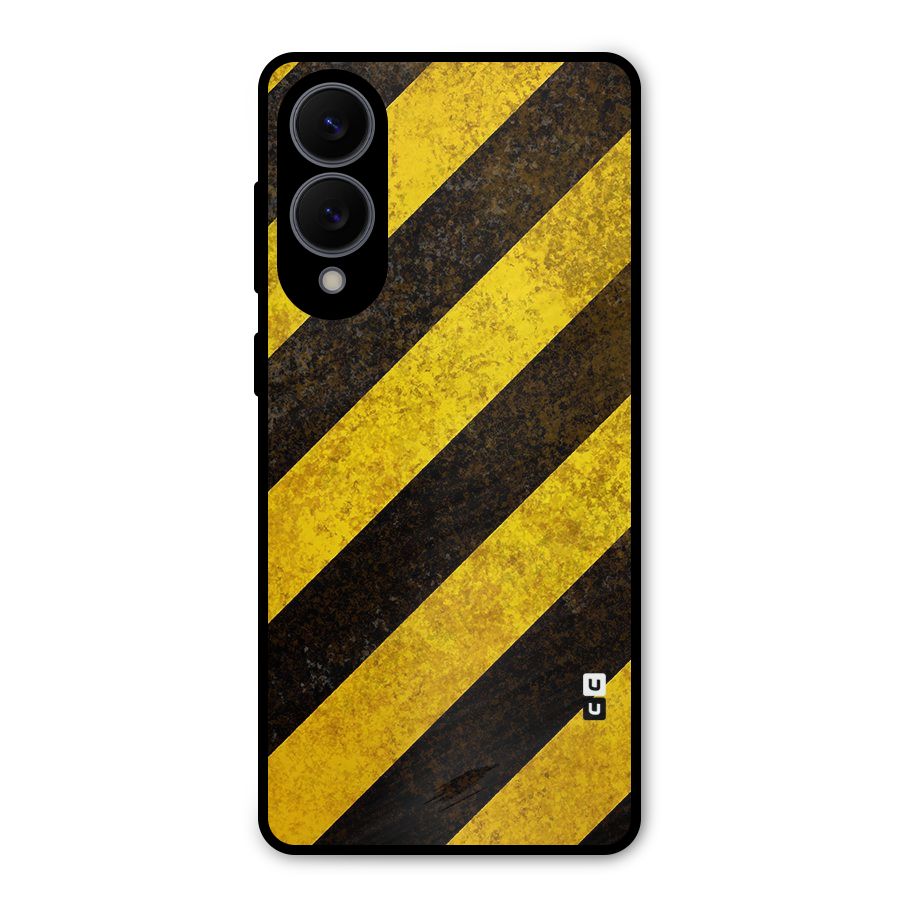 Diagonal Road Pattern Metal Back Case for Galaxy S25 Edge