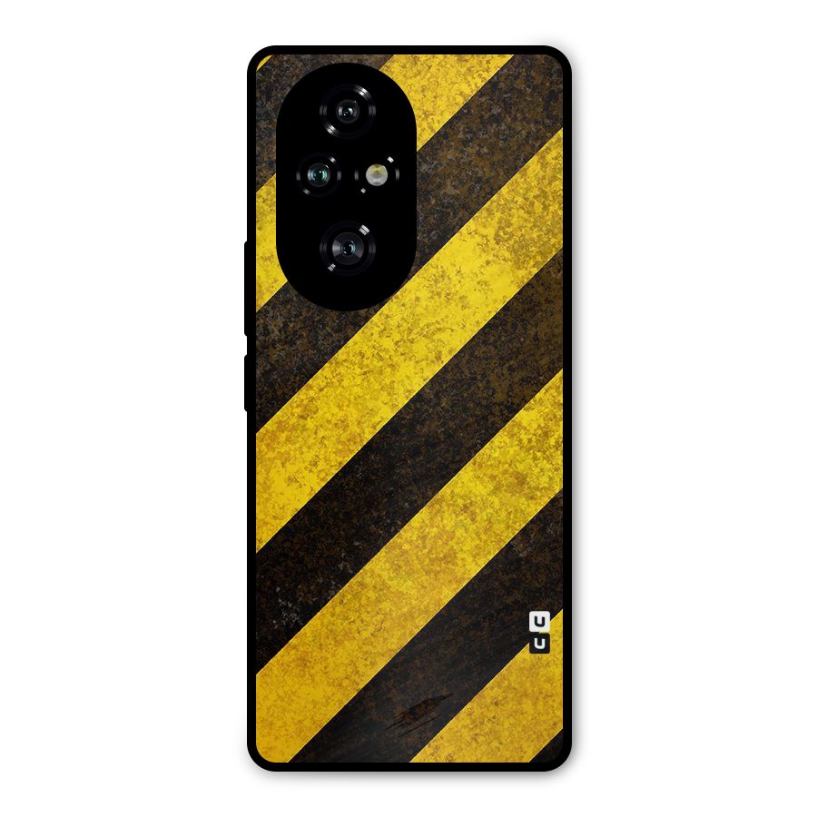 Diagonal Road Pattern Metal Back Case for Honor 200 Pro