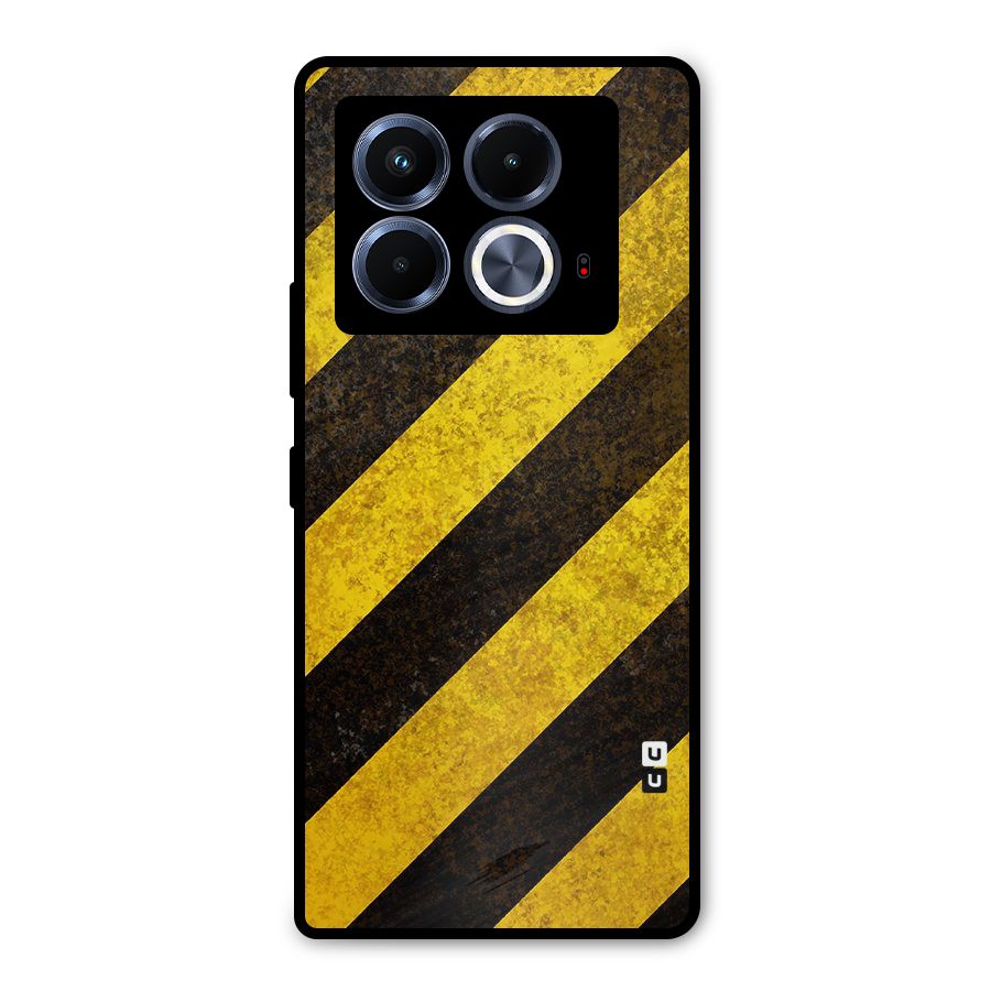 Diagonal Road Pattern Metal Back Case for Infinix Note 40 5G