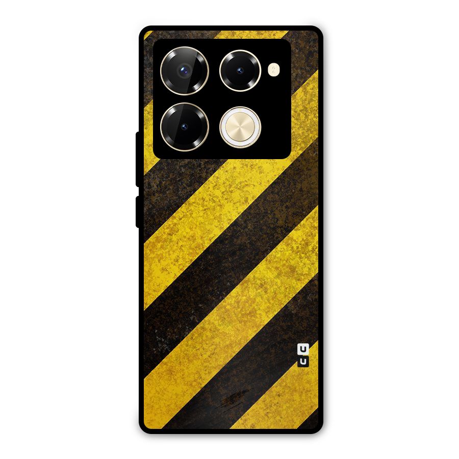 Diagonal Road Pattern Metal Back Case for Infinix Note 40 Pro