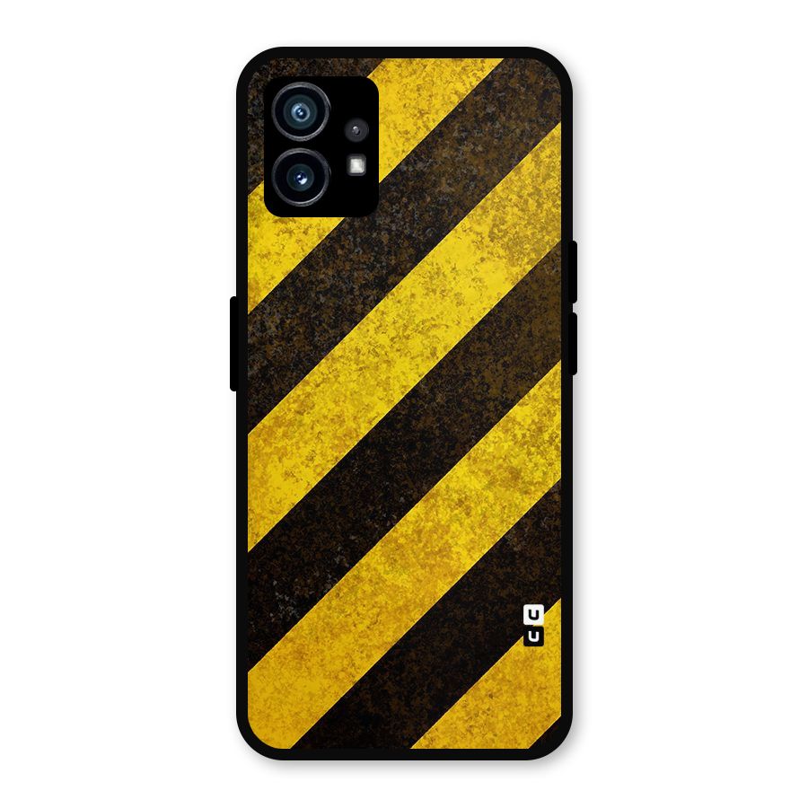 Diagonal Road Pattern Metal Back Case for Nothing Phone 1