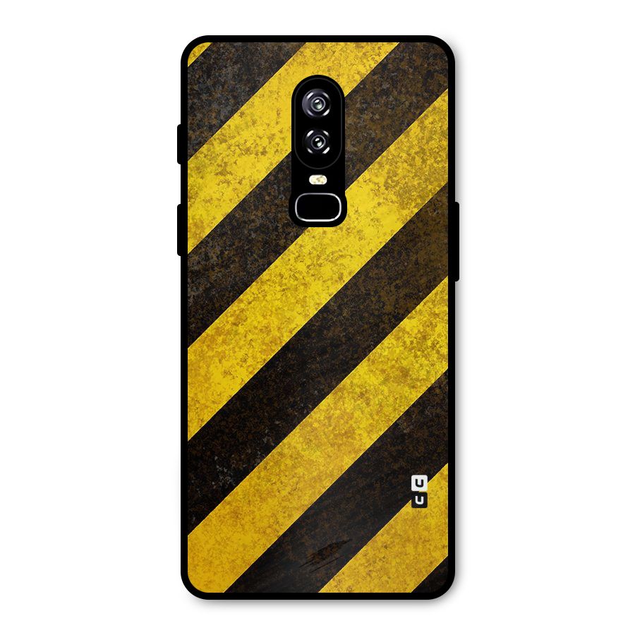 Diagonal Road Pattern Metal Back Case for OnePlus 6
