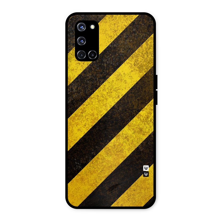 Diagonal Road Pattern Metal Back Case for Oppo A52
