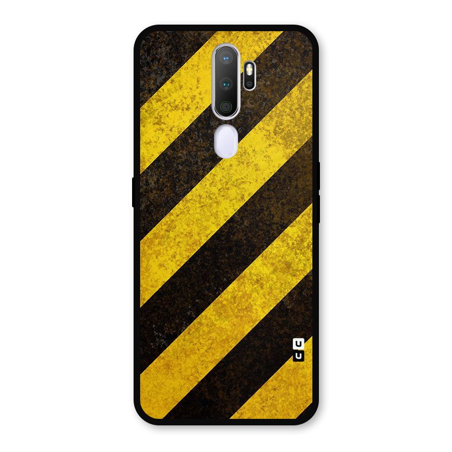 Diagonal Road Pattern Metal Back Case for Oppo A9 (2020)