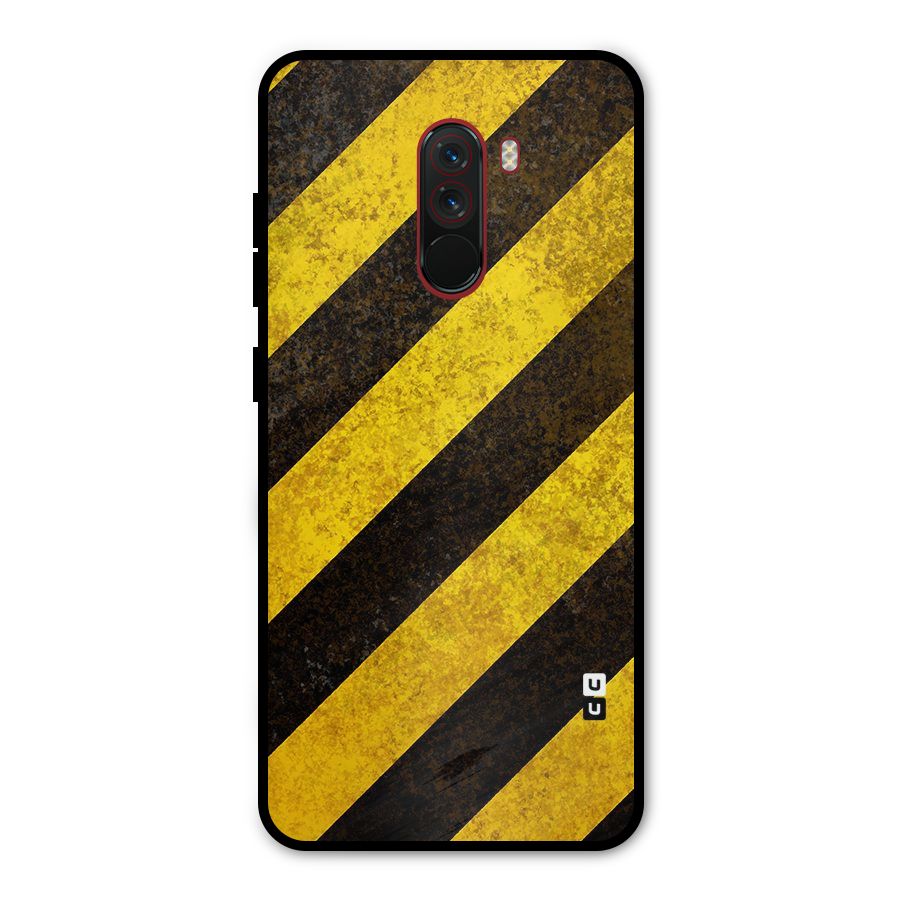 Diagonal Road Pattern Metal Back Case for Poco F1