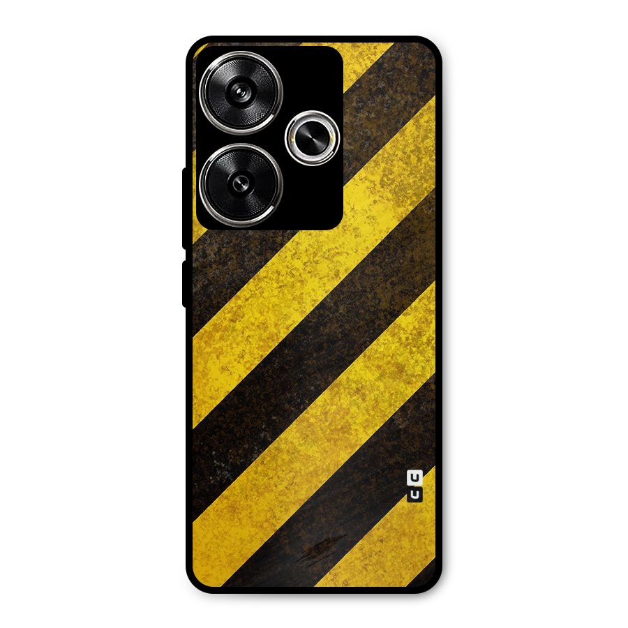 Diagonal Road Pattern Metal Back Case for Poco F6