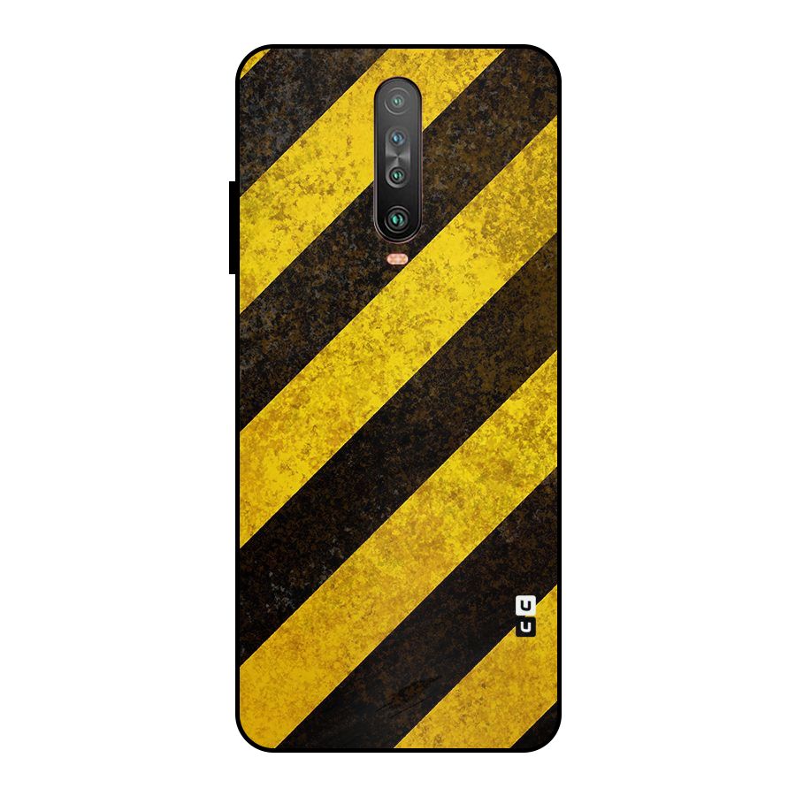 Diagonal Road Pattern Metal Back Case for Poco X2