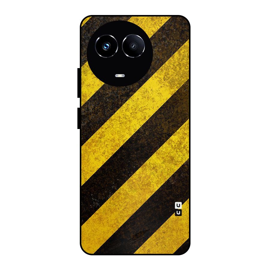 Diagonal Road Pattern Metal Back Case for Realme 11X