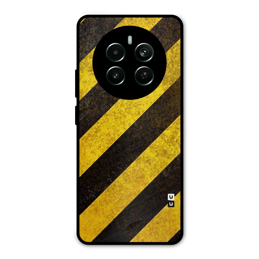 Diagonal Road Pattern Metal Back Case for Realme 12 Plus