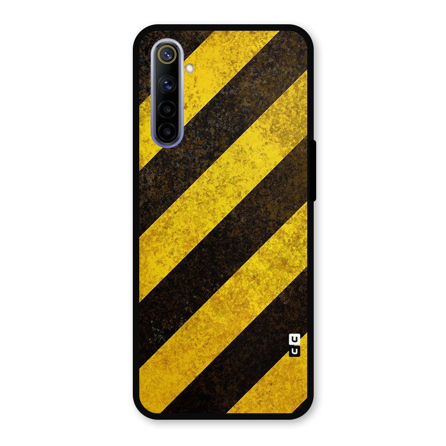 Diagonal Road Pattern Metal Back Case for Realme 6