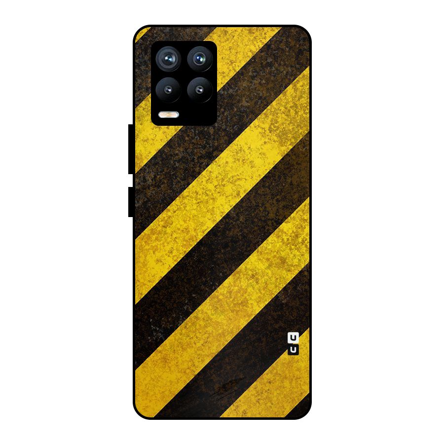 Diagonal Road Pattern Metal Back Case for Realme 8 Pro