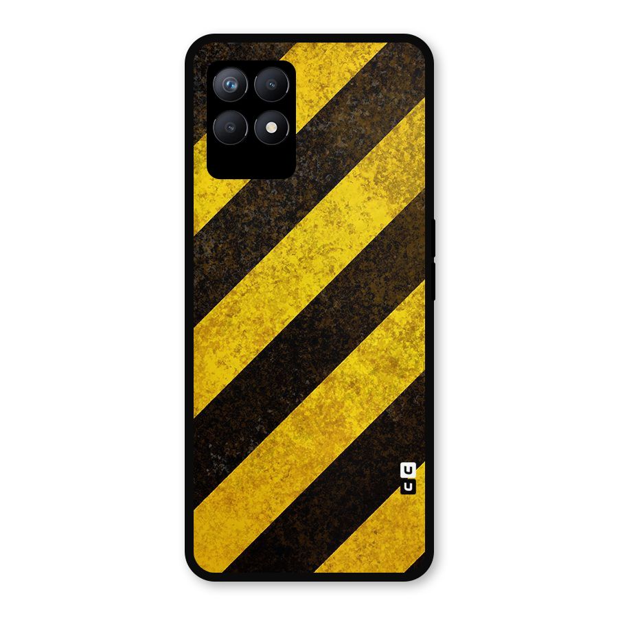 Diagonal Road Pattern Metal Back Case for Realme Narzo 50