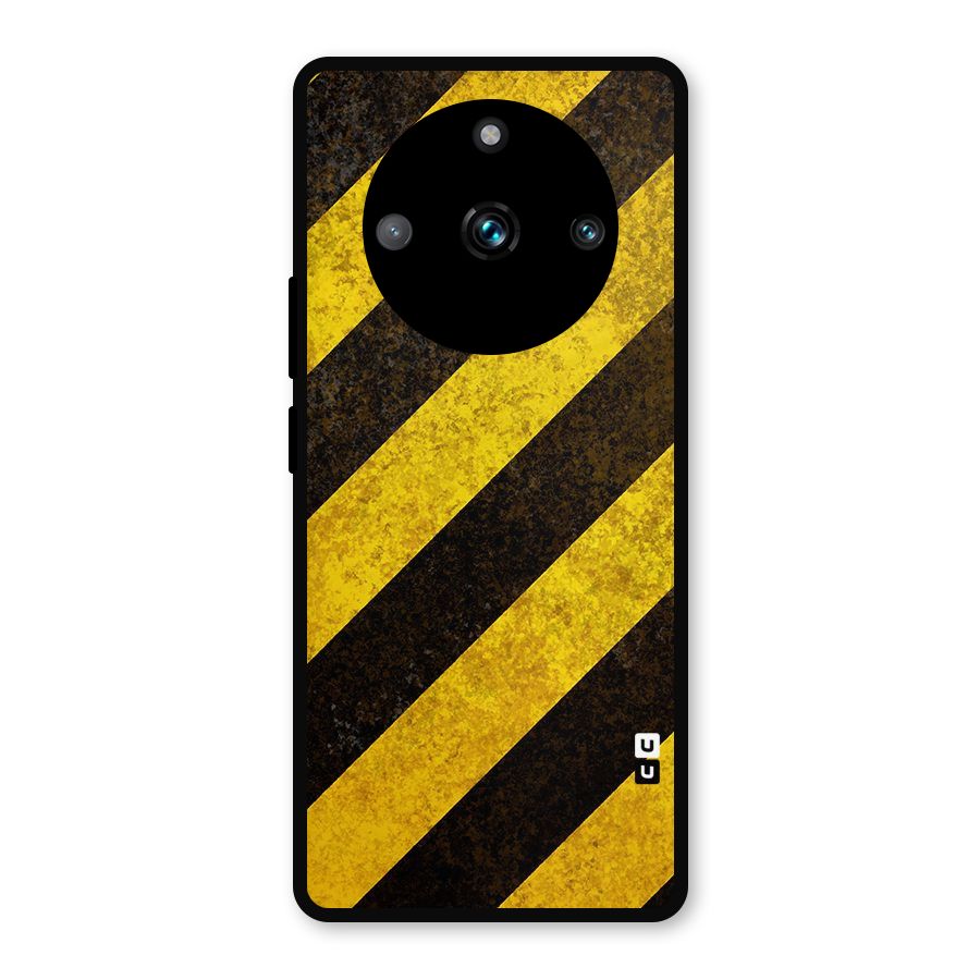 Diagonal Road Pattern Metal Back Case for Realme Narzo 60 Pro
