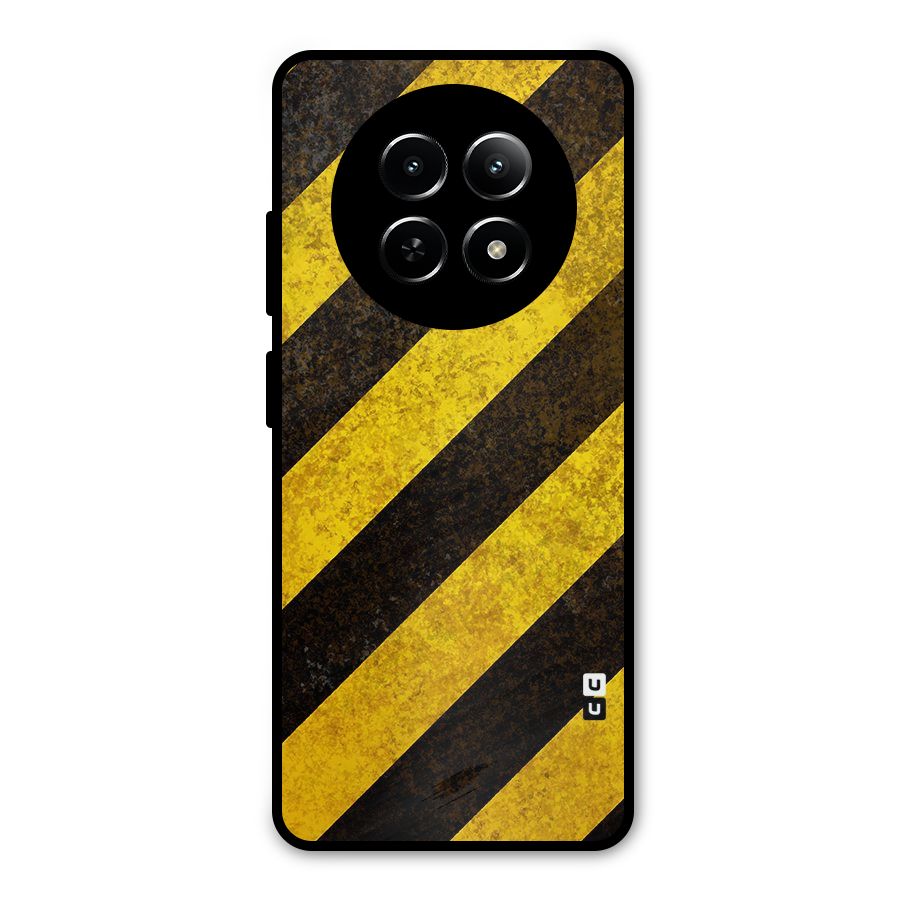 Diagonal Road Pattern Metal Back Case for Realme Narzo N65