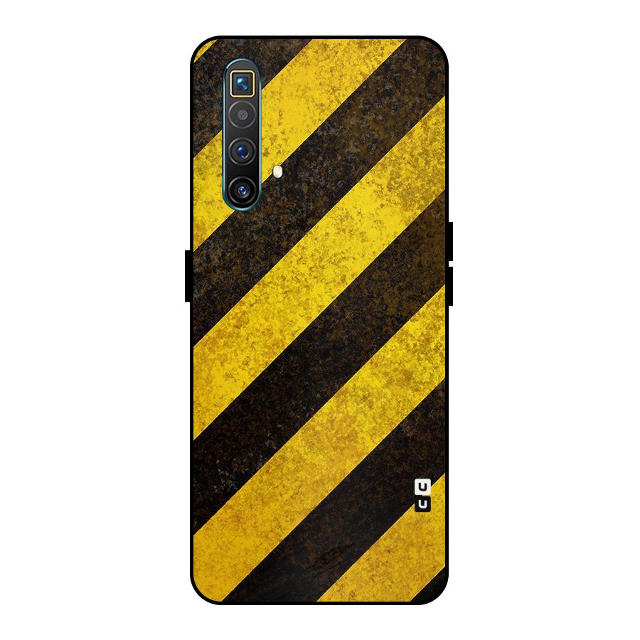 Diagonal Road Pattern Metal Back Case for Realme X3