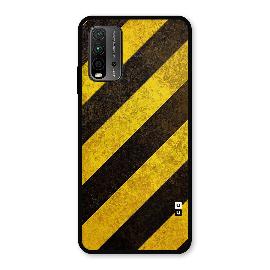 Diagonal Road Pattern Metal Back Case for Redmi 9 Power