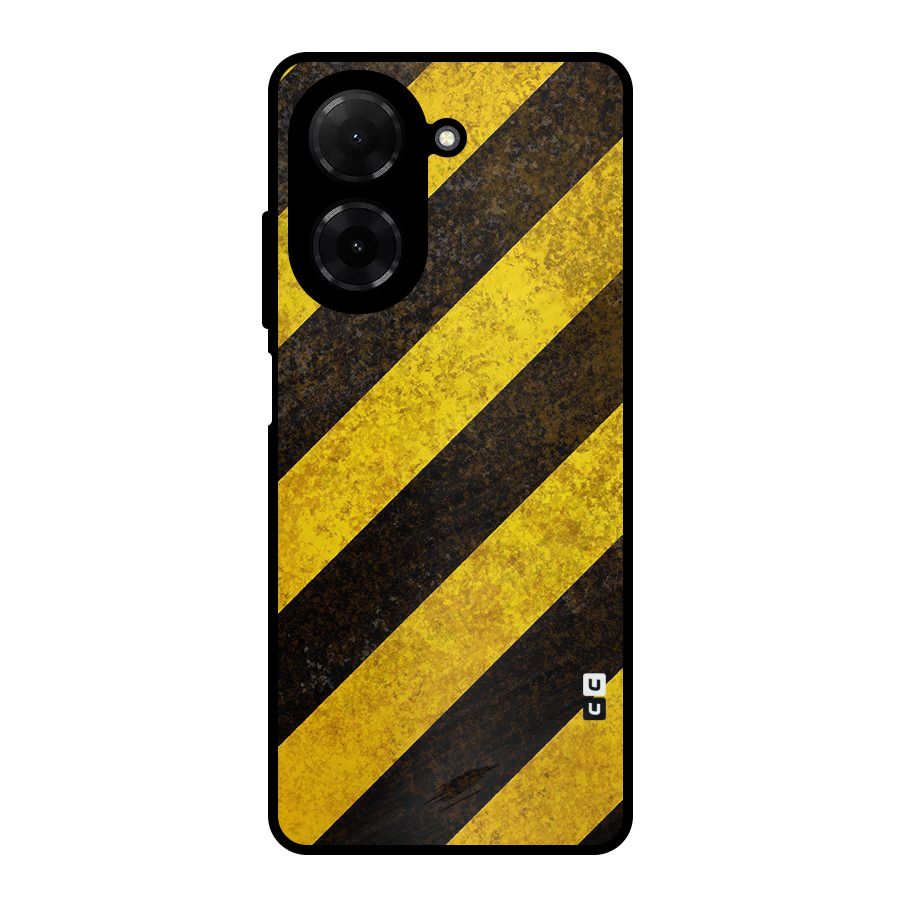 Diagonal Road Pattern Metal Back Case for Redmi A5 4G