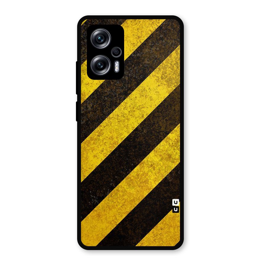 Diagonal Road Pattern Metal Back Case for Redmi K50i