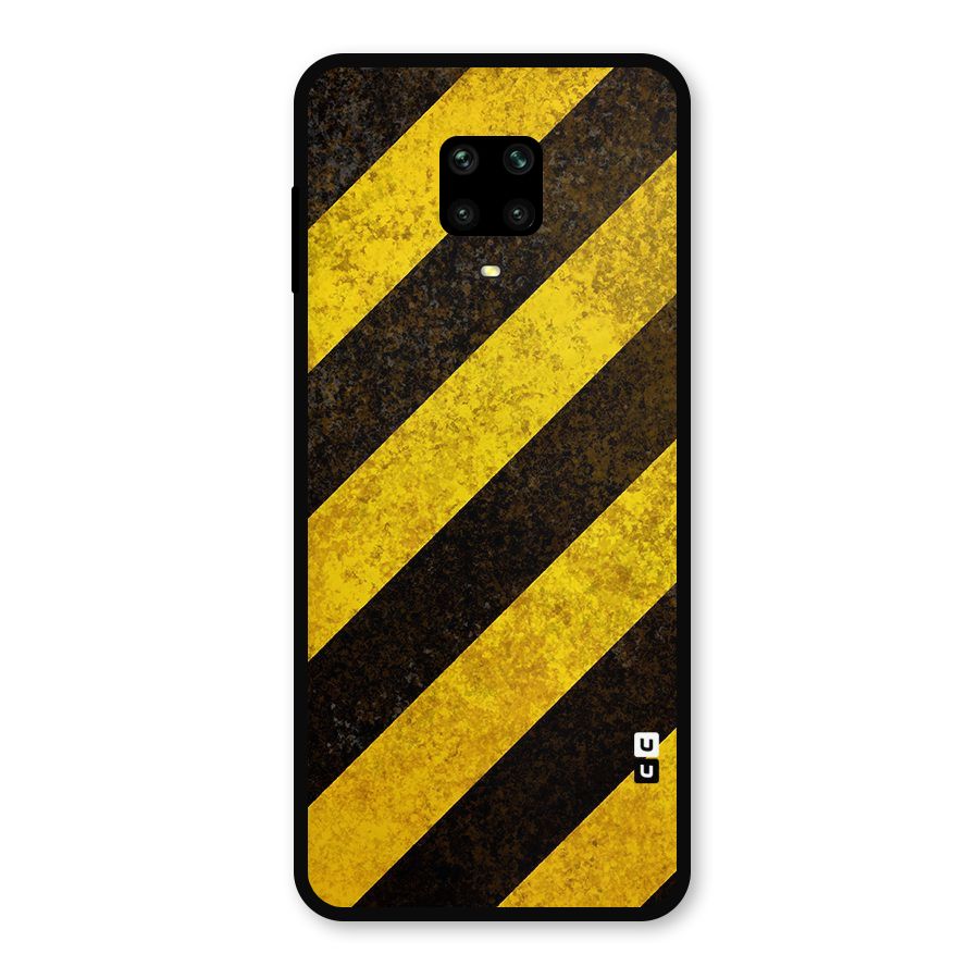 Diagonal Road Pattern Metal Back Case for Redmi Note 9 Pro Max