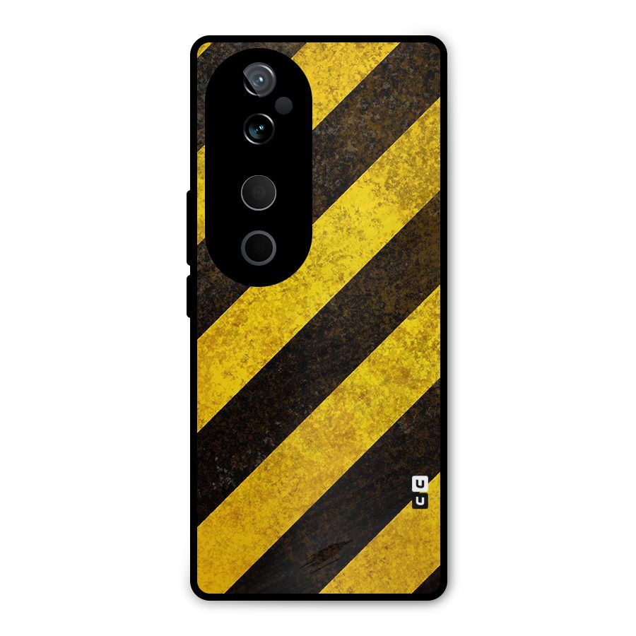 Diagonal Road Pattern Metal Back Case for Vivo T3 Ultra