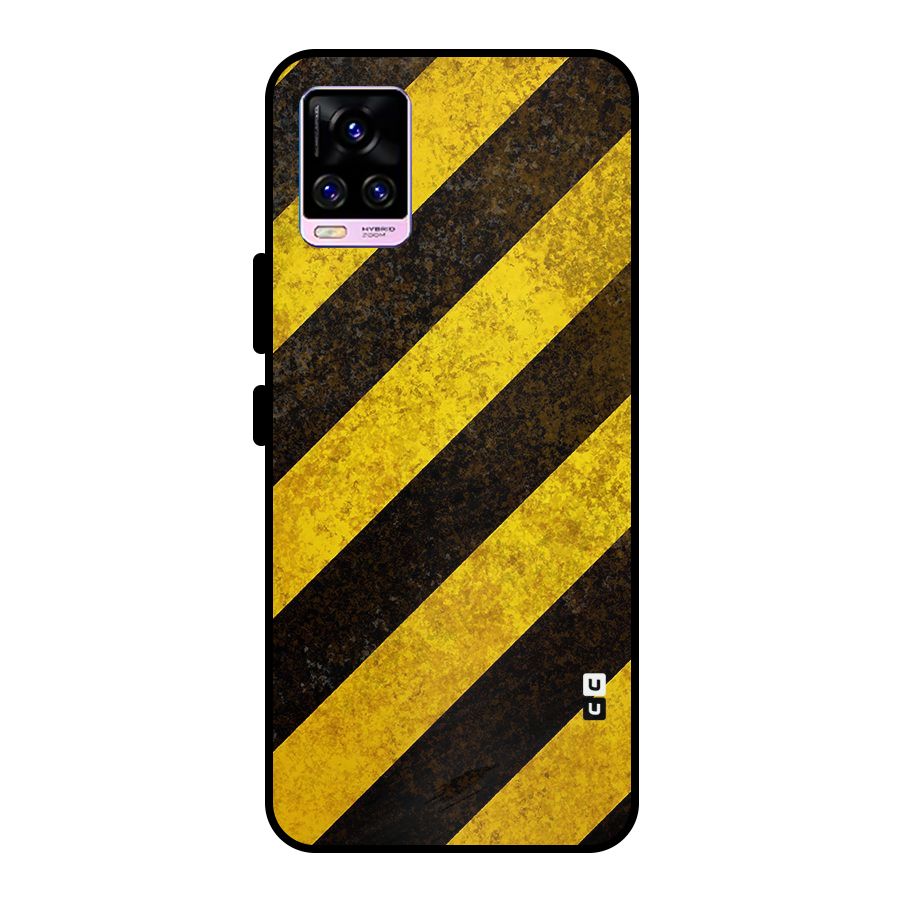 Diagonal Road Pattern Metal Back Case for Vivo V20 Pro