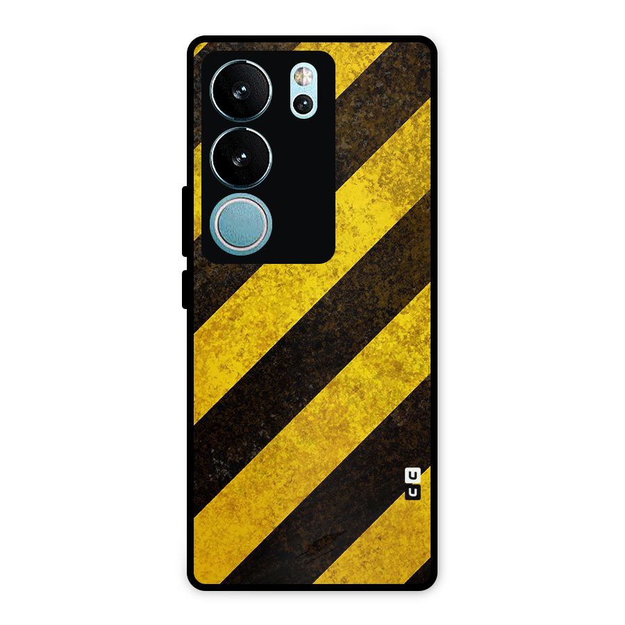 Diagonal Road Pattern Metal Back Case for Vivo V29 Pro